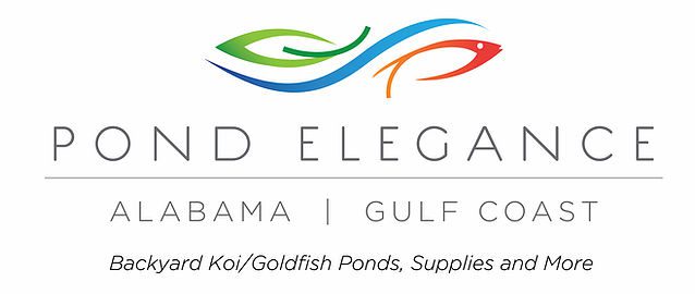 A logo for the pond elegance in alabama and gulf coast.